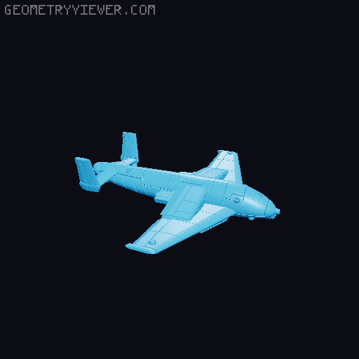 Ahab Aerospace Fighter 3D model thumbnail