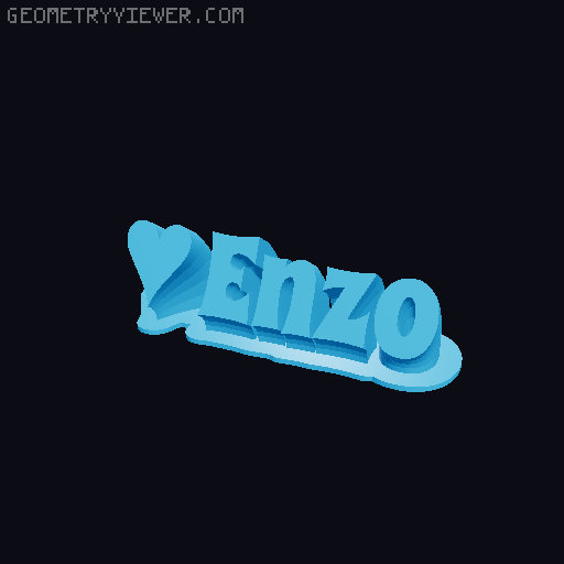 Valentine sculpture 3D model thumbnail