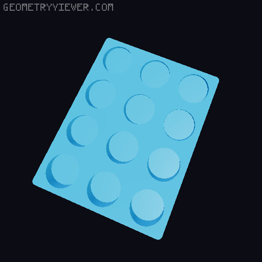Gridfinity NUUN Tube Storage 3D model thumbnail