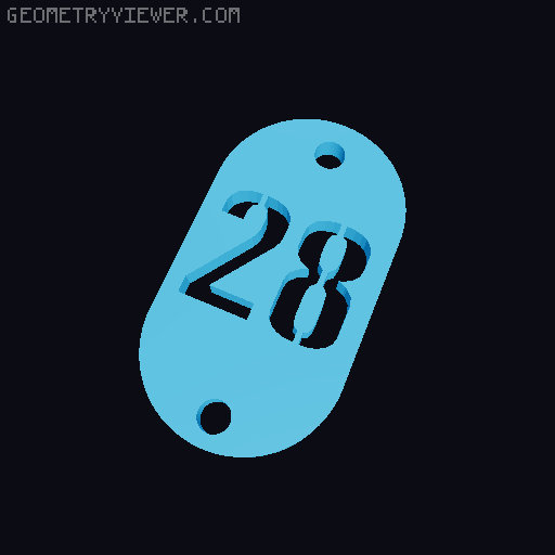 Porta chaves; Keychain 3D model thumbnail