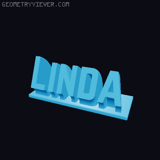 Sweeping Name Tag 3D model thumbnail