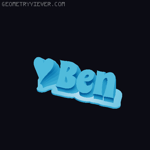 Valentine sculpture 3D model thumbnail