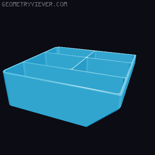 Basic set of inserts for cantilever tool sewing box 240x205 3D model thumbnail