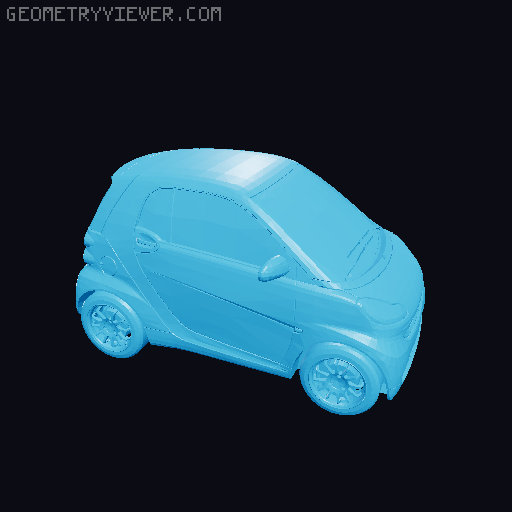 Smart Fortwo W451 2011 scale1-75 for 3D-printing 3D model thumbnail