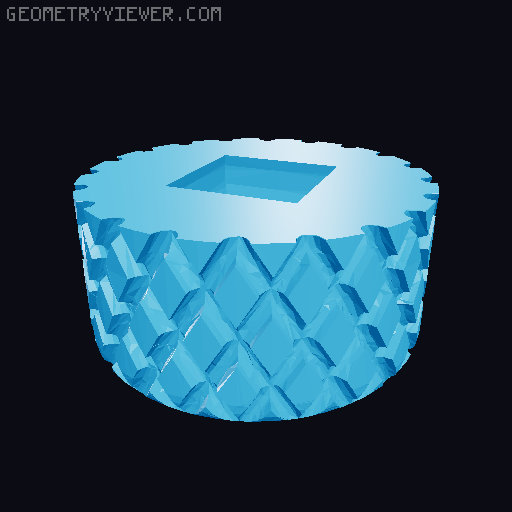 Keychain pill box 3D model thumbnail