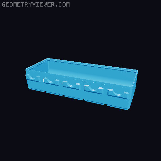 Parametric Gridfinity bins for GOEWS 3D model thumbnail