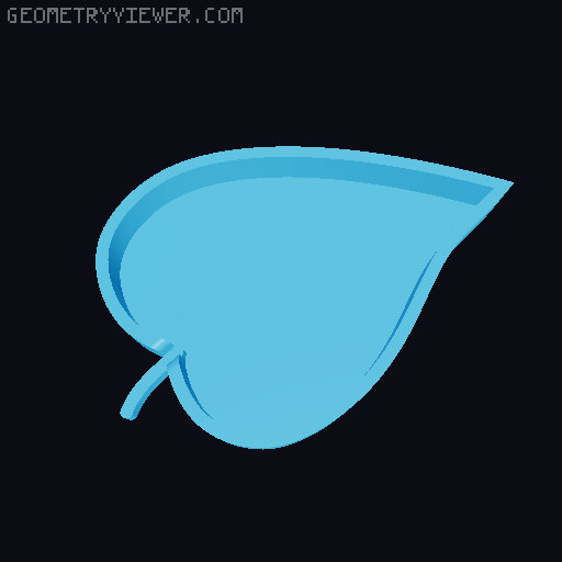 Leaf soap dish 3D model thumbnail
