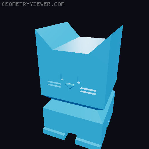 Cali Cat - The Calibration Cat (keychain version) 3D model thumbnail