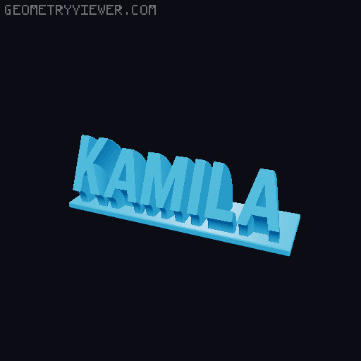 Sweeping Name Tag 3D model thumbnail