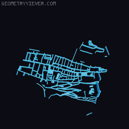 Heidelberg old town topographical map created with MapLab3D 3D model thumbnail