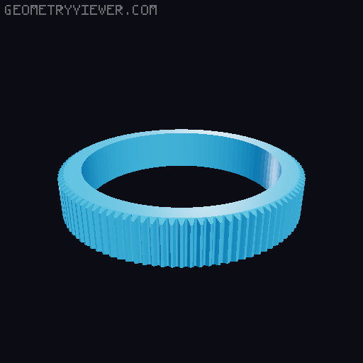 Bagues crantées rigides Cinemod sur mesure 3D model thumbnail