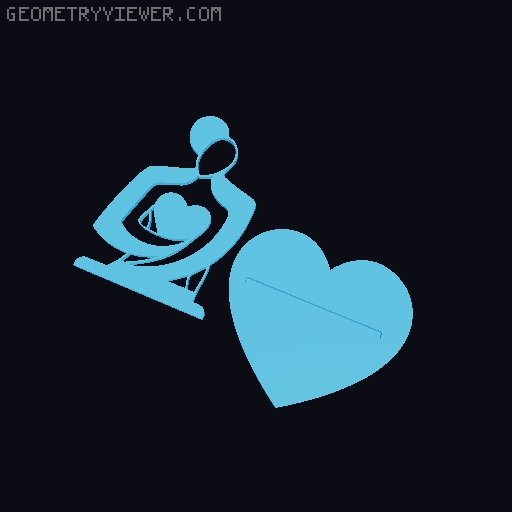 Couple in love 3D model thumbnail