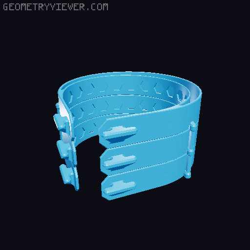 RC1 HEADBAND PRE-STACKED, SUPPORTED, NO LABEL 3D model thumbnail