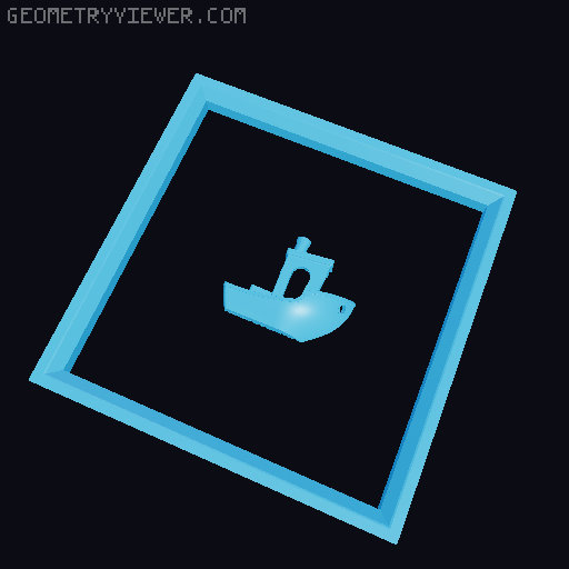 3DBenchy in frame 3D model thumbnail