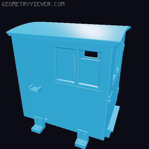 Southern Ry Tender Doghouse - Multi Scales 3D model thumbnail