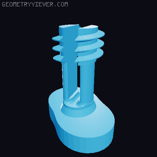 USB Cable Winder_Screw On 3D model thumbnail