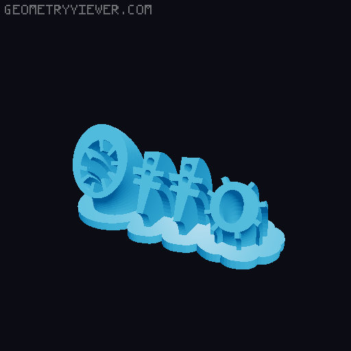 Sweeping crazy name tag 3D model thumbnail