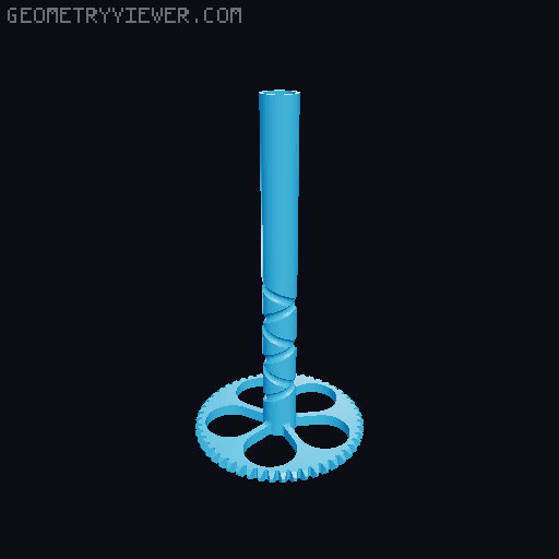 Pastamatic Leadscrews for 60mm and  80 mm Spools (e.g. Filament PM, Prusament, Prusa, Redline Filament) 3D model thumbnail