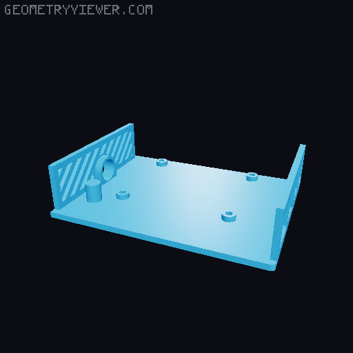 Rapberry Pi 5 extendable VESA case 3D model thumbnail