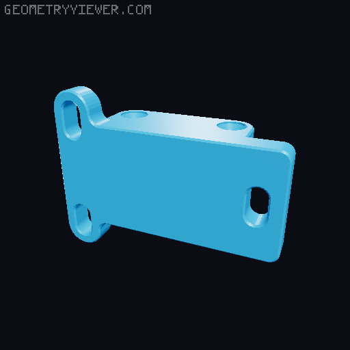 180 Degree Concealed Hinge 3D model thumbnail
