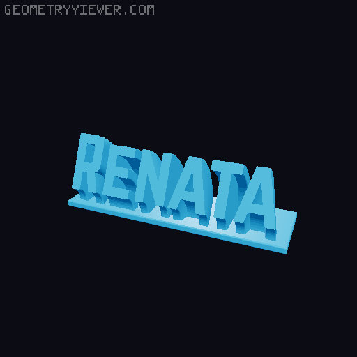 Sweeping Name Tag 3D model thumbnail