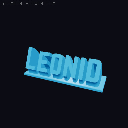 Sweeping Name Tag 3D model thumbnail