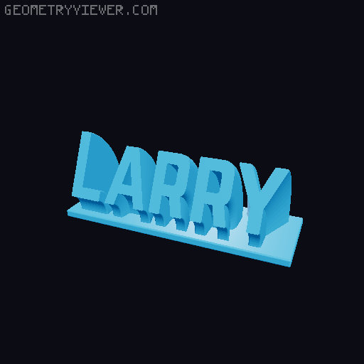 Sweeping Name Tag 3D model thumbnail