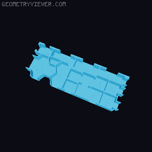 Gloomhaven Storage Insert 3D model thumbnail
