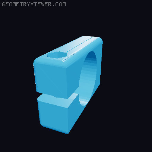 Forward facing sonar pole mount 3D model thumbnail