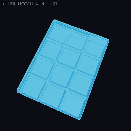 Gridfinity Ultra Light Bins - Plain Lable Edition 3D model thumbnail