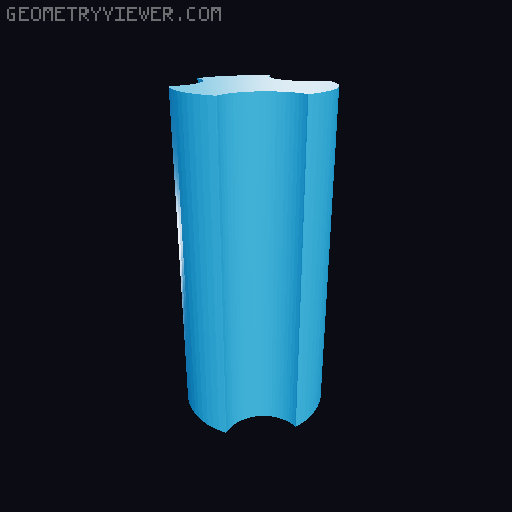 Wendigo Skull with dowel connectors 3D model thumbnail