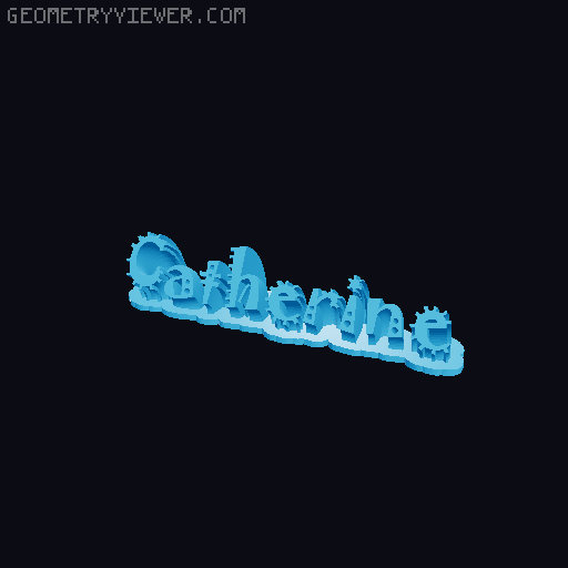 Sweeping crazy name tag 3D model thumbnail