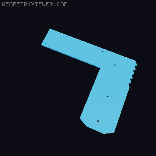 Rubber Gun (5shots) 3D model thumbnail
