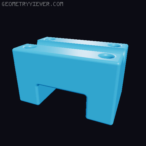 Uda-Yagi antenna isolator holder 3D model thumbnail