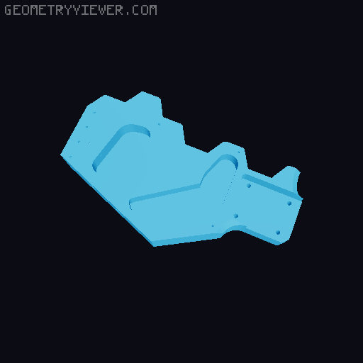 Prusacaster Middle Amazon Leo Jaymz Tele Bridge 4 hole 3D model thumbnail