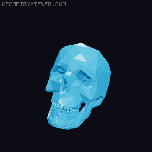 Low Poly Skull Plant Pot 2 Types 3D model thumbnail