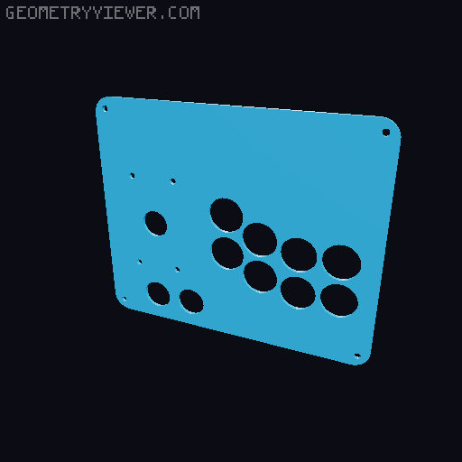 DIY Arcade controller 3D model thumbnail
