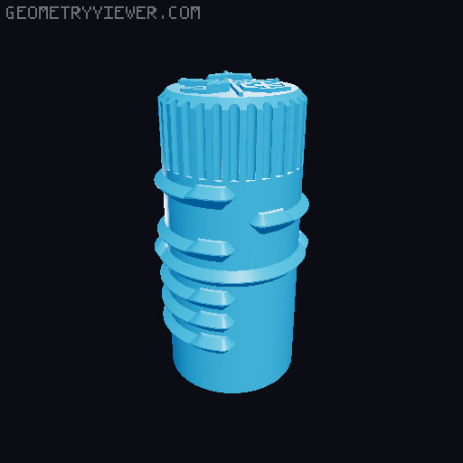 Hexglyph remix for printing in parts 3D model thumbnail