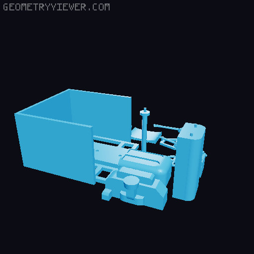 Tractor on a railway 3D model thumbnail