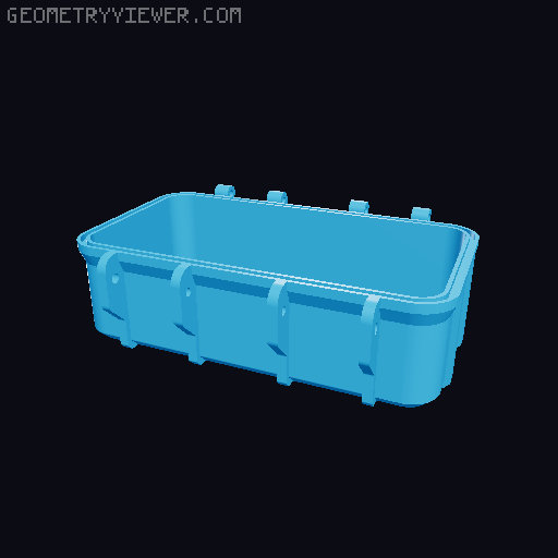 Boite de rangement pour rallonge de pied laser XTOOL 3D model thumbnail