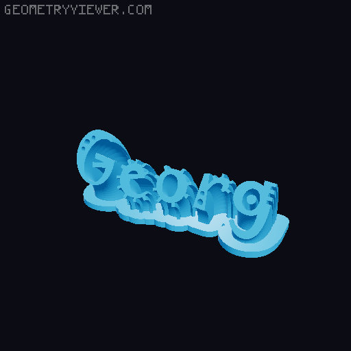 Sweeping crazy name tag 3D model thumbnail