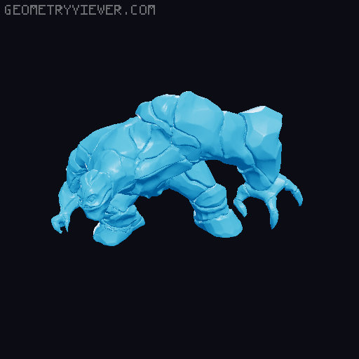 Rock Golem 1 3D model thumbnail