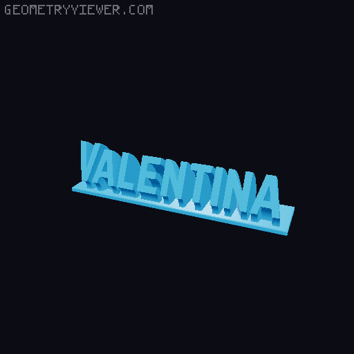 Sweeping Name Tag 3D model thumbnail