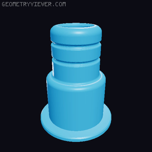 Gasmask Adaptor Nato-RD40-Male 3D model thumbnail