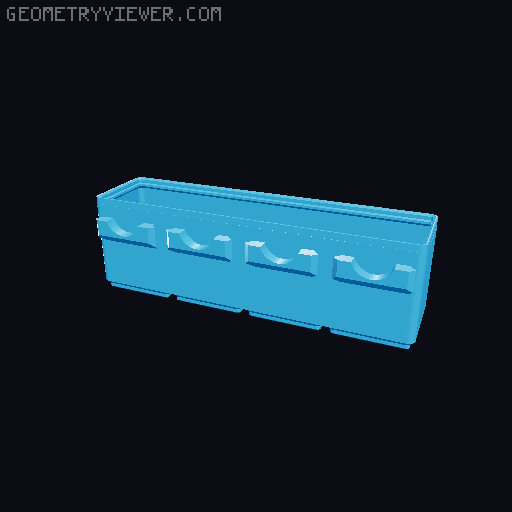 Parametric Gridfinity bins for GOEWS 3D model thumbnail