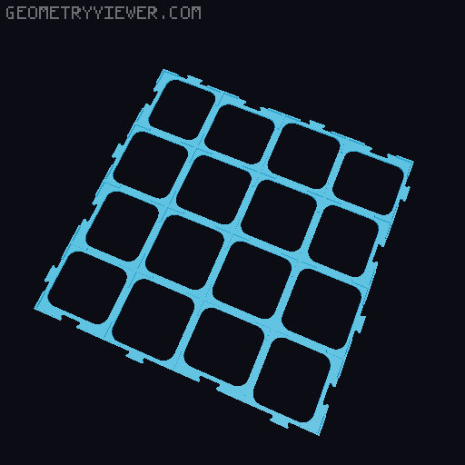 Carcassonne Tile Grids different sizes 3D model thumbnail
