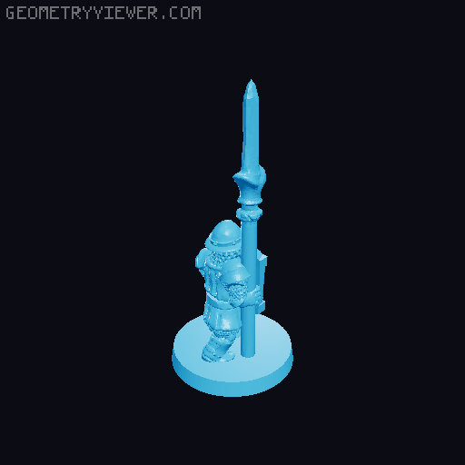 Pinnath Gelin Spearmen 10mm Scale 3D model thumbnail