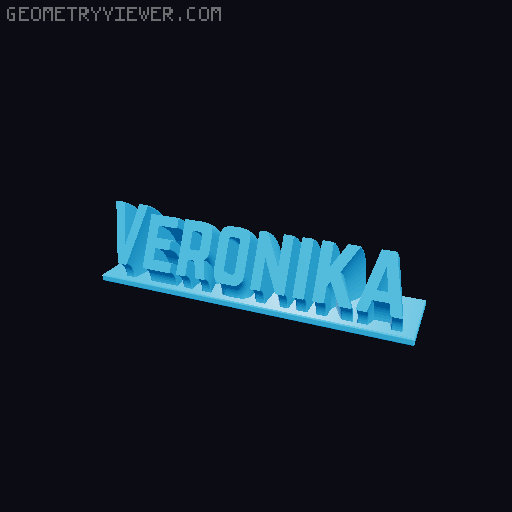 Sweeping Name Tag 3D model thumbnail