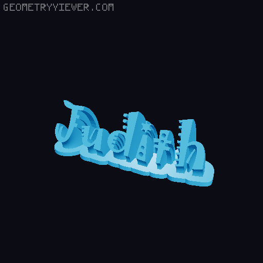 Sweeping crazy name tag 3D model thumbnail