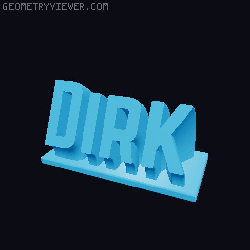 Sweeping Name Tag 3D model thumbnail